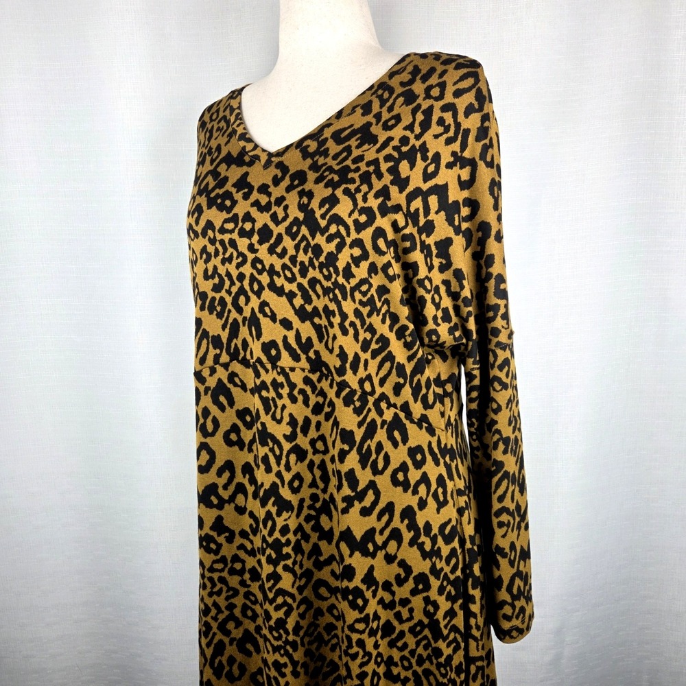 Masai Copenhagen Noa Sweater Dress Size Small Leopard Print Oversized Boho